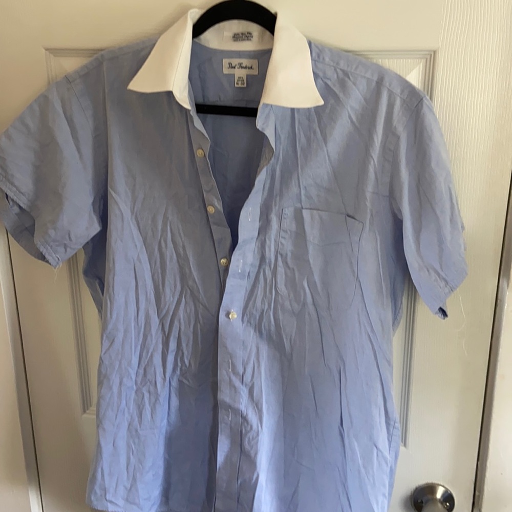 Vintage retro short sleeve dress shirt
